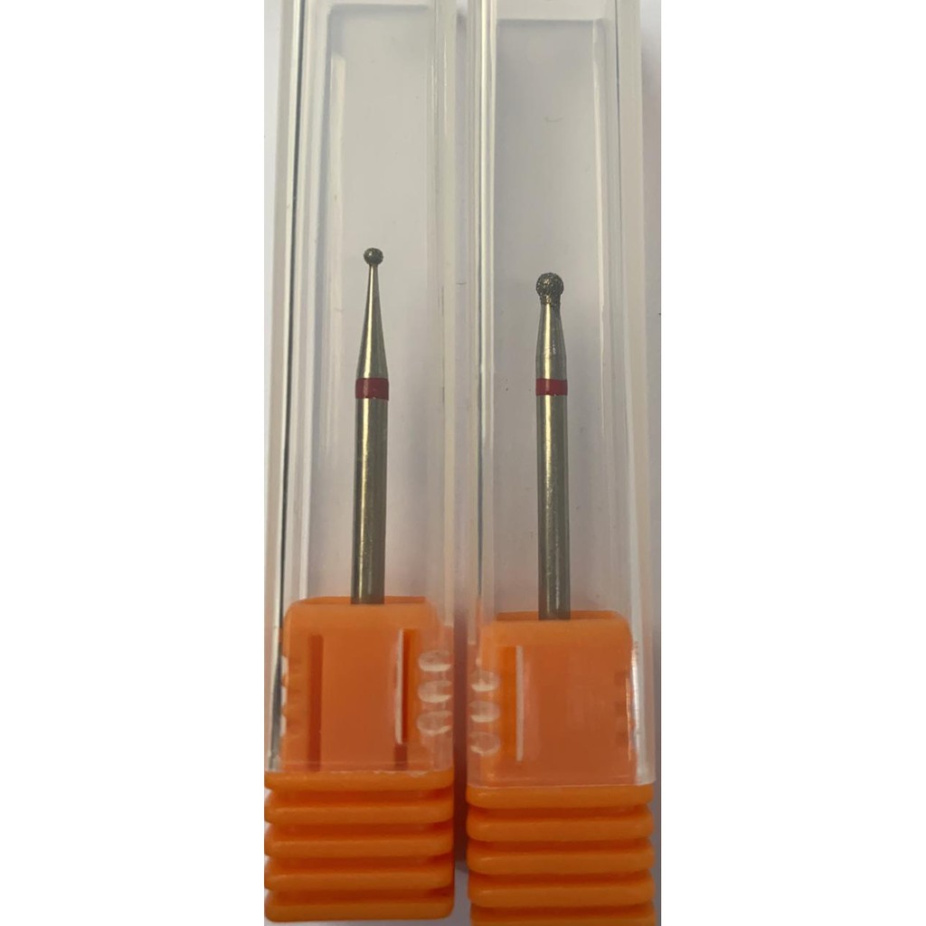 2 Brocas Diamantada Chama Manicure Russa Para Motor Lixa Elétrica Unhas Acabamento Unhas De Gel Cutícula Fibra De Vidro