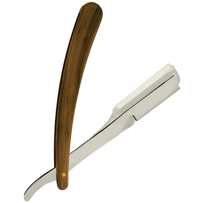 Navalhete Inox para Barbeiro com Cabo Plástico Estilo Madeira - Santa Clara em Oferta na Shopee