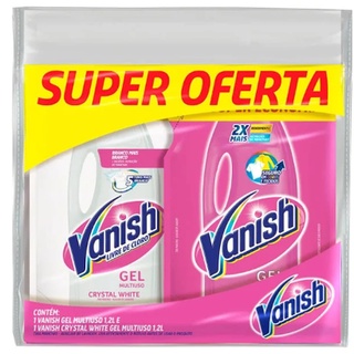 Kit Tira Manchas Vanish Gel Multiuso + Crystal White 1,2 L Cada