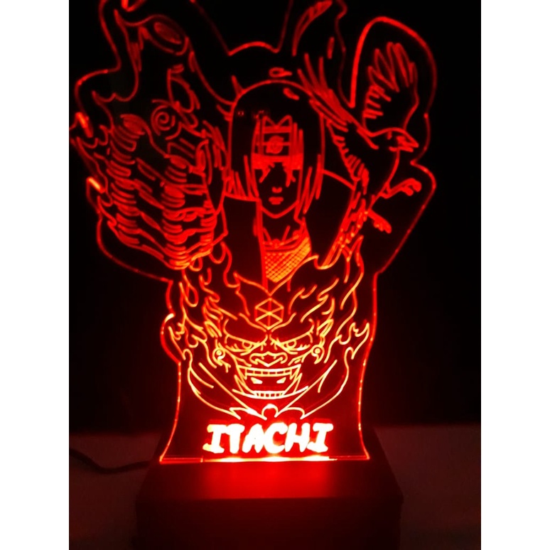Luminária Abajur Led Naruto Itachi super poderes