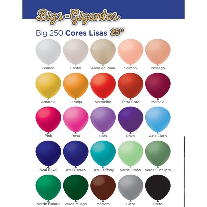 Balão Big n°250 -Fest Ball- 1 unidade em Oferta na Shopee