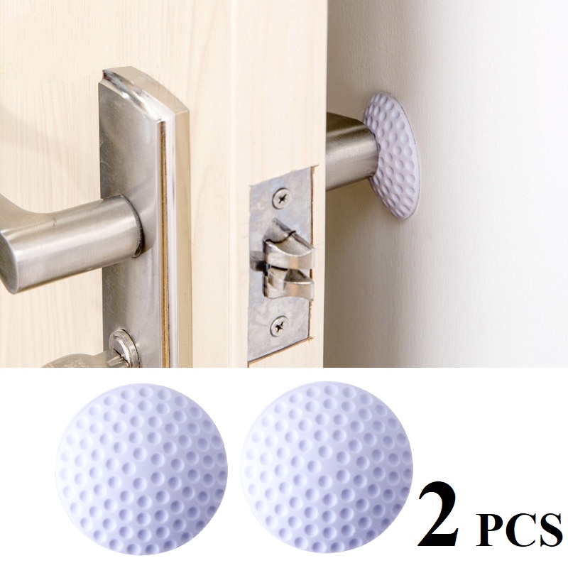 Kit 2 Pcs Tampão De Parede Auto-Adesivo Protetor De Maçaneta De Porta Para Carros Batente De Borracha