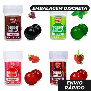 Bolinha Explosiva Beijável Hot Ball Pepper Ball Plus - Sabores - C/ 2 unidades