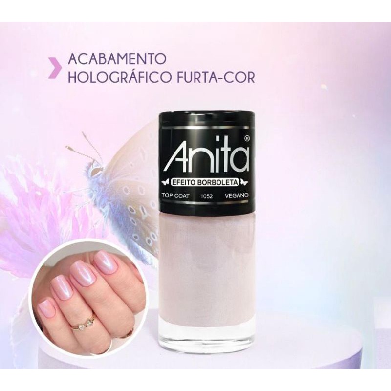 Esmalte Top Coat Efeito Borboleta Anita em Oferta na Shopee