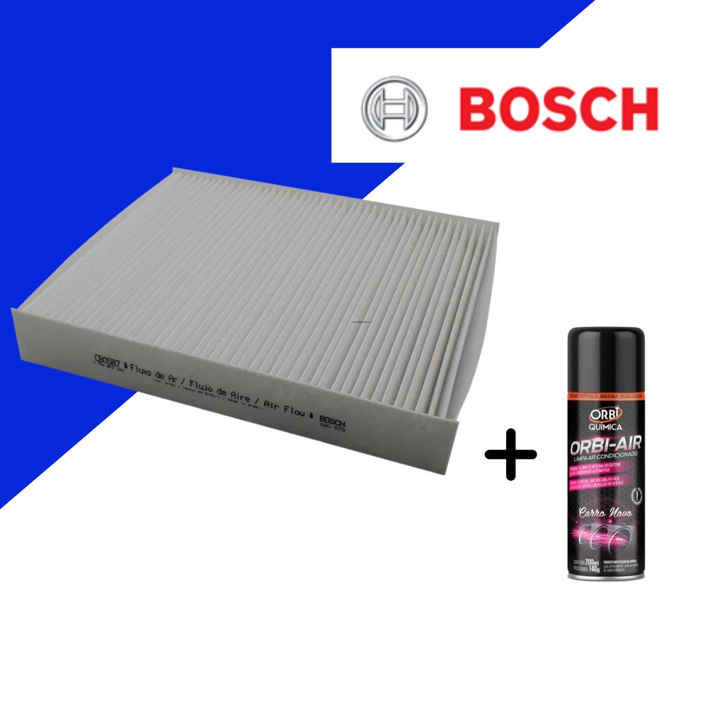 Filtro De Cabine Ar Condicionado Original Bosch Cobalt Cruze Onix Spin Prima+Spray Higienizador Orbi em Oferta na Shopee