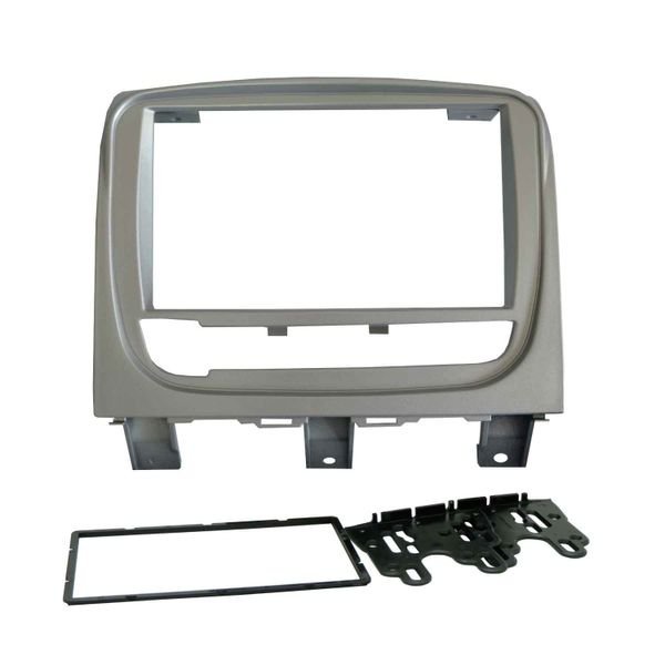 Moldura 2din Fiat Palio Weekend Siena Strada 2013 A 2019 - Prata em Oferta na Shopee