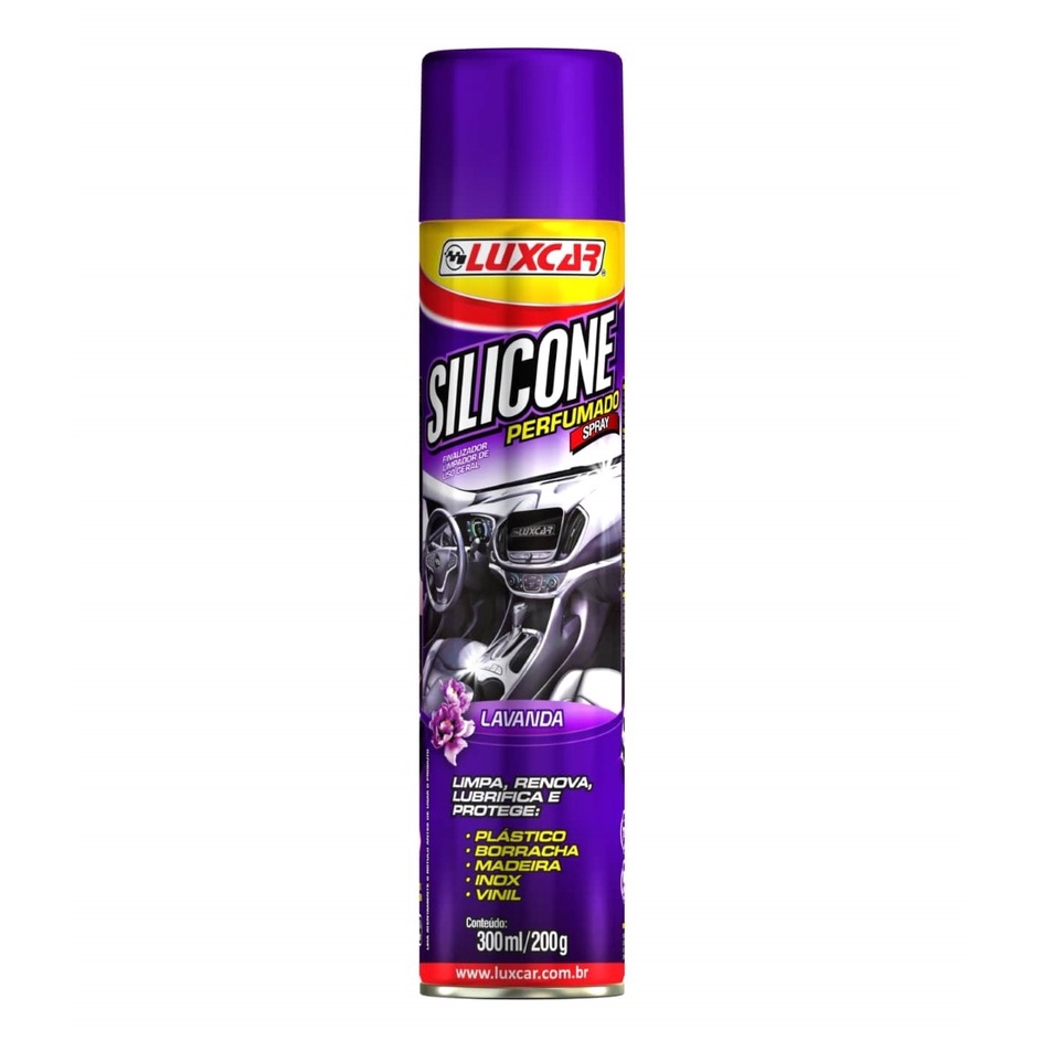 Silicone perfumado spray lavanda luxcar 300ml proteção para plástico borracha madeira inox e vinil em Oferta na Shopee