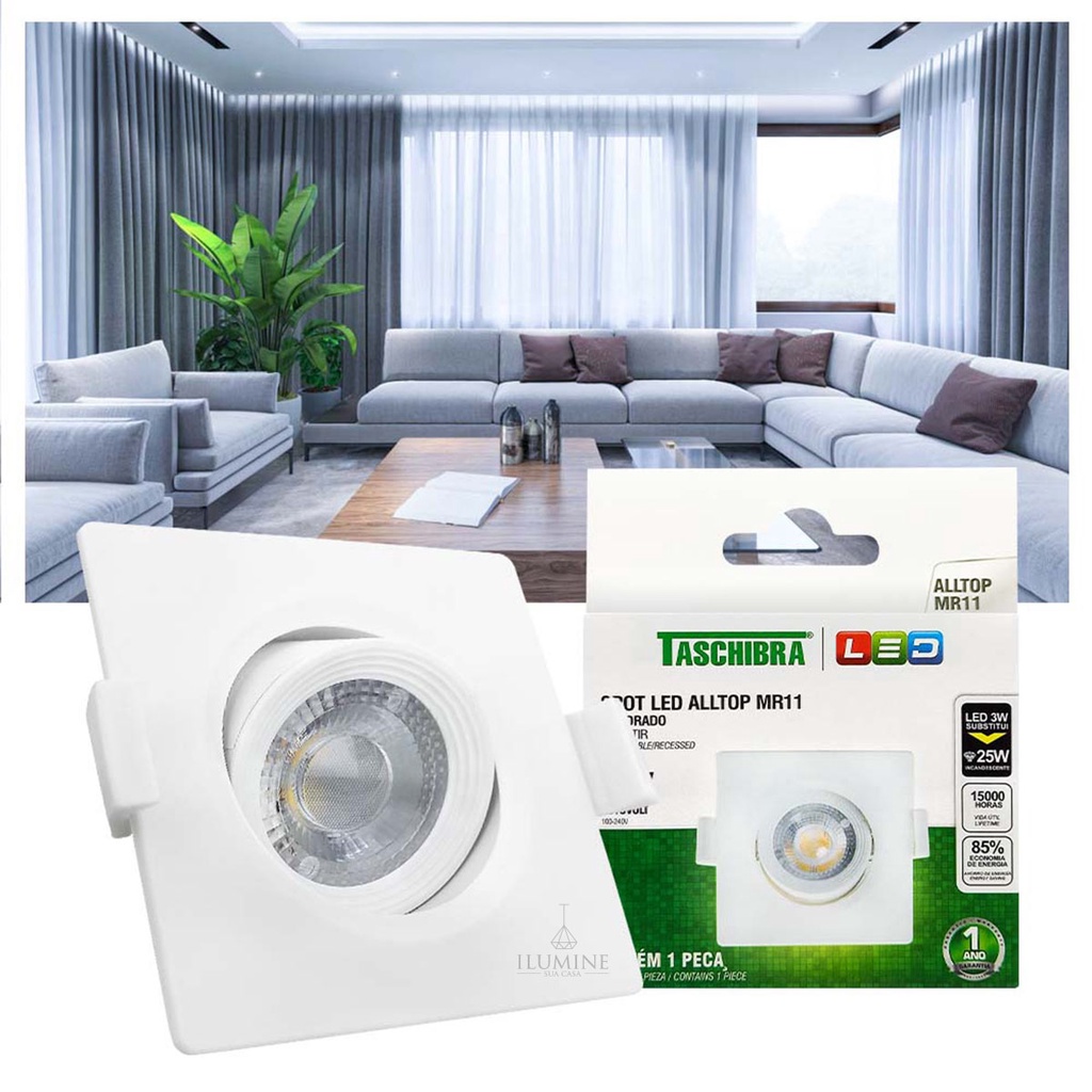 Spot Led 3w Taschibra: Onde Comprar | BuscaProdutos