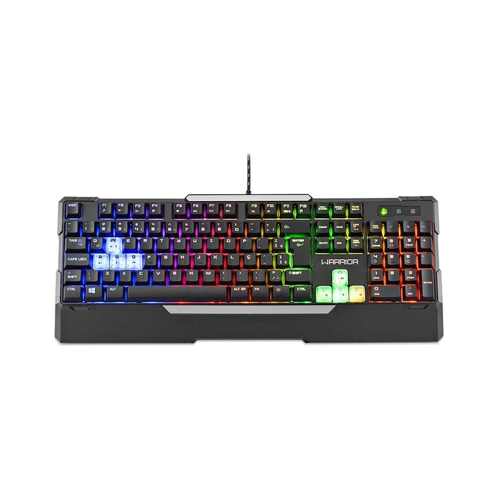 Teclado Gamer Semi Mecânico Preto Usb Warrior - Tc208