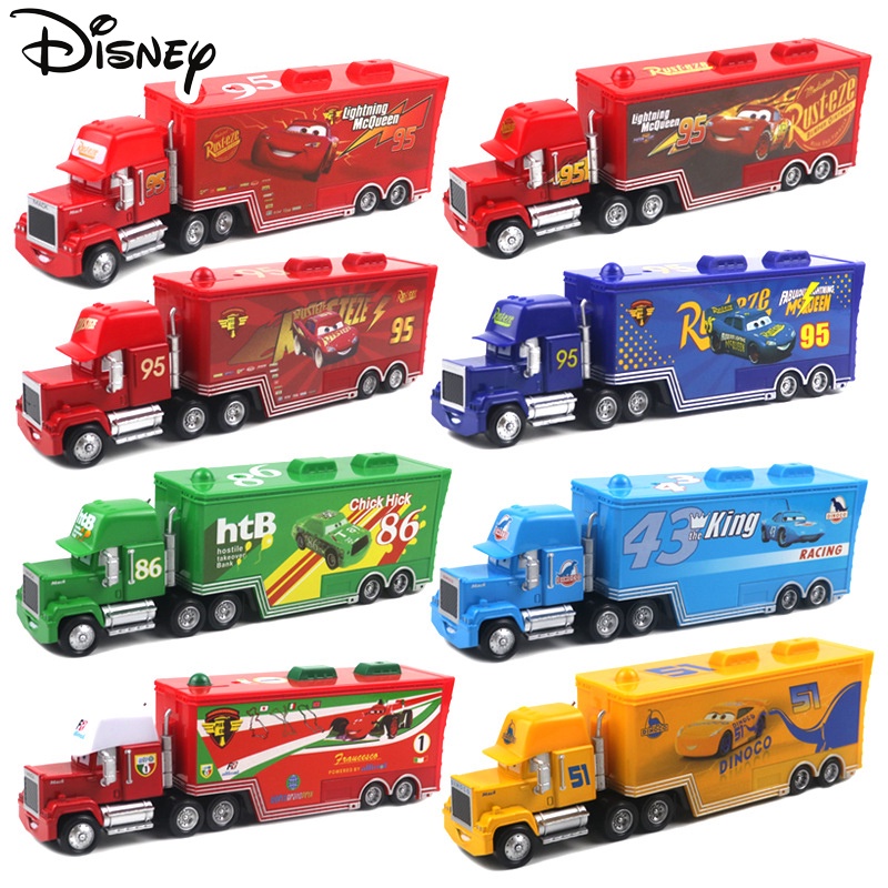 Disney Pixar Carros 2 Brinquedos Relâmpago Mcqueen Mack Caminhão O Rei 1 50 Diecast Metal Liga