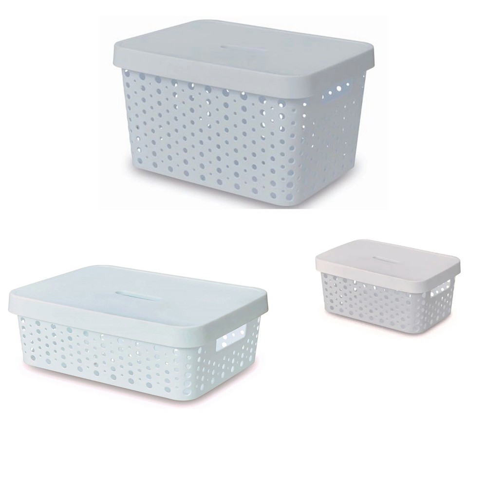 Kit Com 3 Caixas Organizadoras (4,5l/11l/17l) - Usual Utilidades