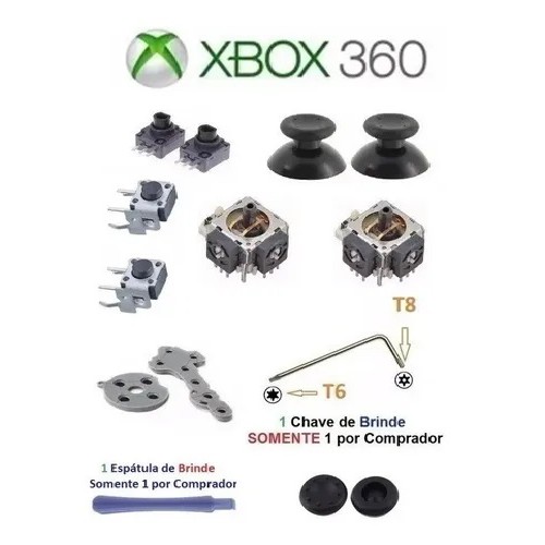 Kit 13 peças Reparo Controle Xbox 360 (controle reposição) em Oferta na Shopee