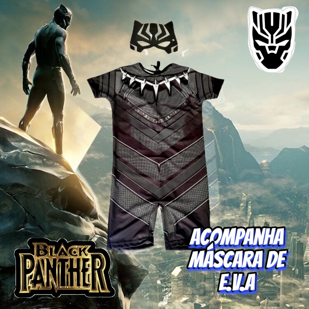 Fantasia Infantil  Pantera Negra em Oferta na Shopee