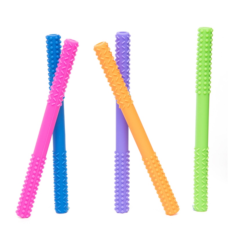 SK Bebê Infantil Silicone Oco Dentição Tubo Mordedor Recém-Nascido Molar Brinquedo