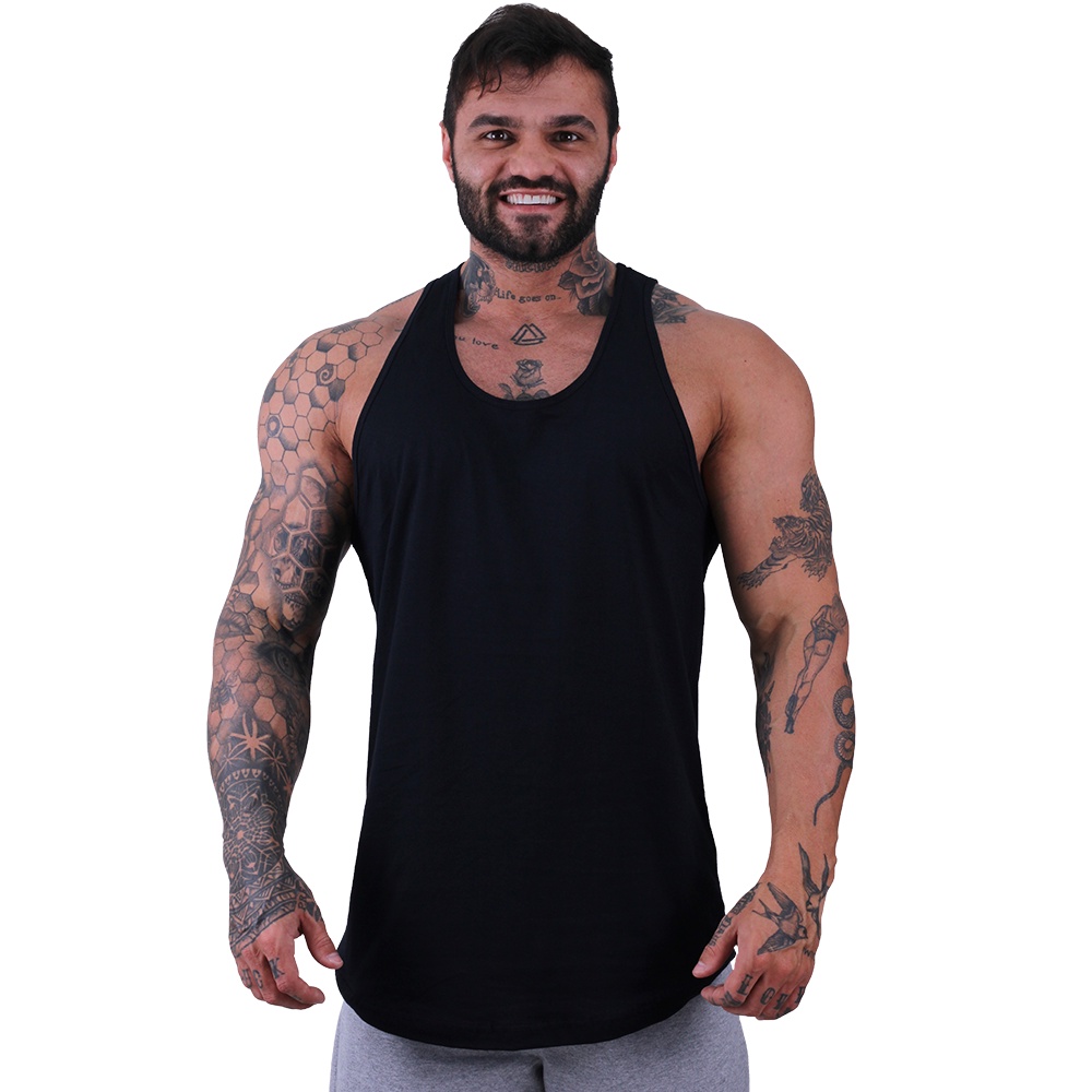 Regata Longline MXD Conceito Catálogo de Cores Lisa Casual Sem Estampa