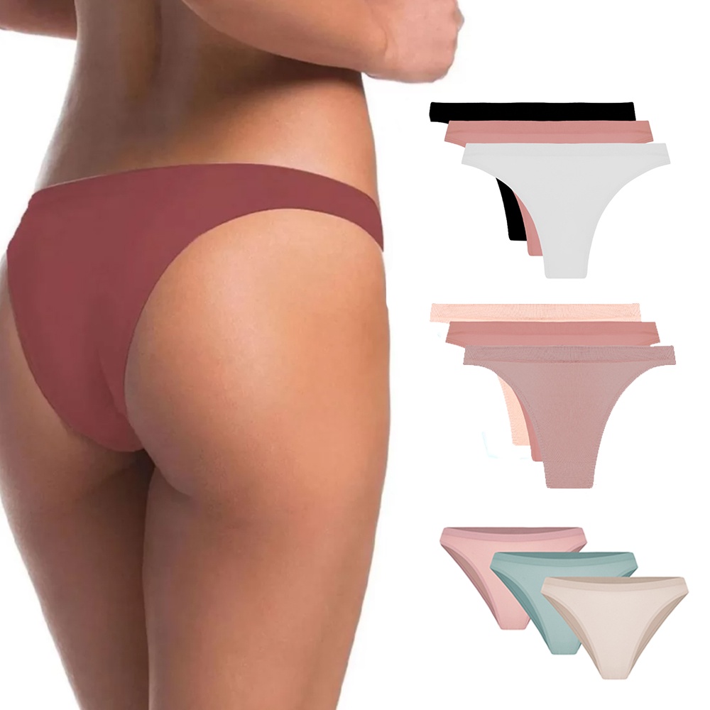 Kit 3 Calcinhas Tanga Trifil 4403 Cintura Baixa Poliamida