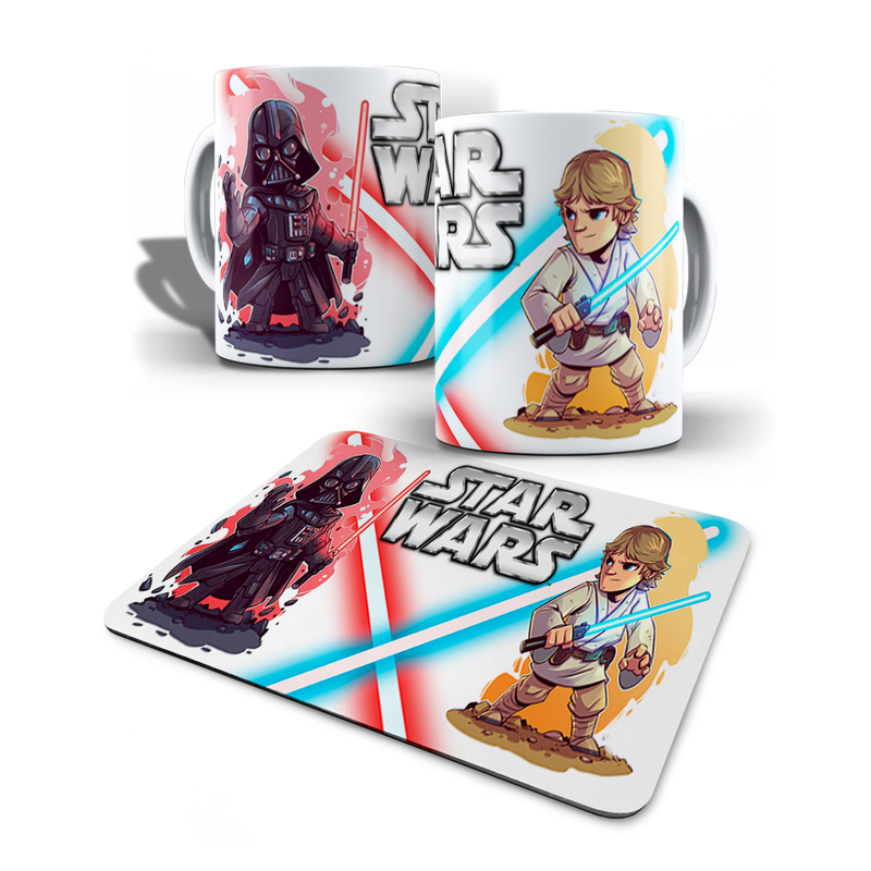 Kit Caneca Personalizada + Mouse Pad Star Wars Modelo 6