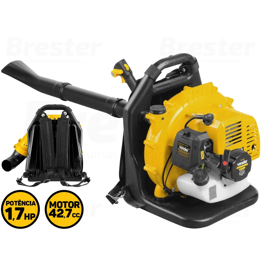 Soprador Costal Gasolina 1.7hp 42,7cc 2t Profissional Vonder em Oferta na Shopee