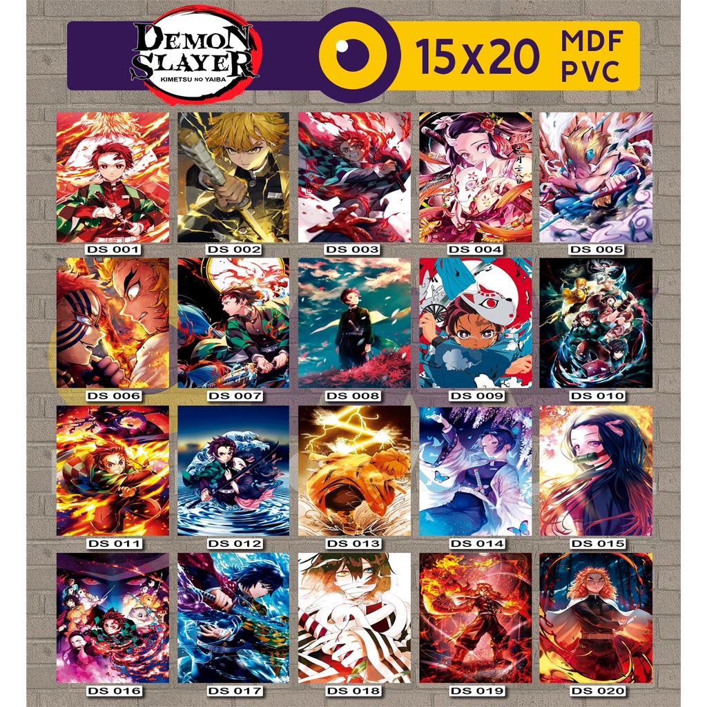 Quadro Placa Mdf Decoração Manga Anime Demon Slayer Full Hd