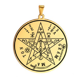 Pingente Tetragrammaton Pentagrama Salomão Wicca Aço Inoxidável ALP01