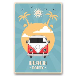 Placa Decorativa Kombi Vintage