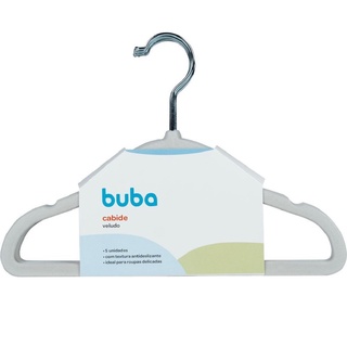 Cabide de Veludo Bege Para Roupas Infantis 10641 Buba