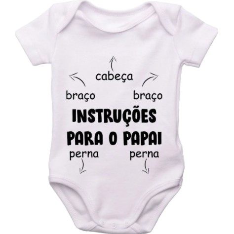 Body Do Bebe Personalizado Instrucoes Para O Papai Shopee Brasil