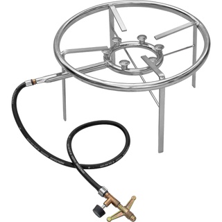 Fogareiro A Gás Disco Zincado 06 Caulins Alta Pressão 30cm