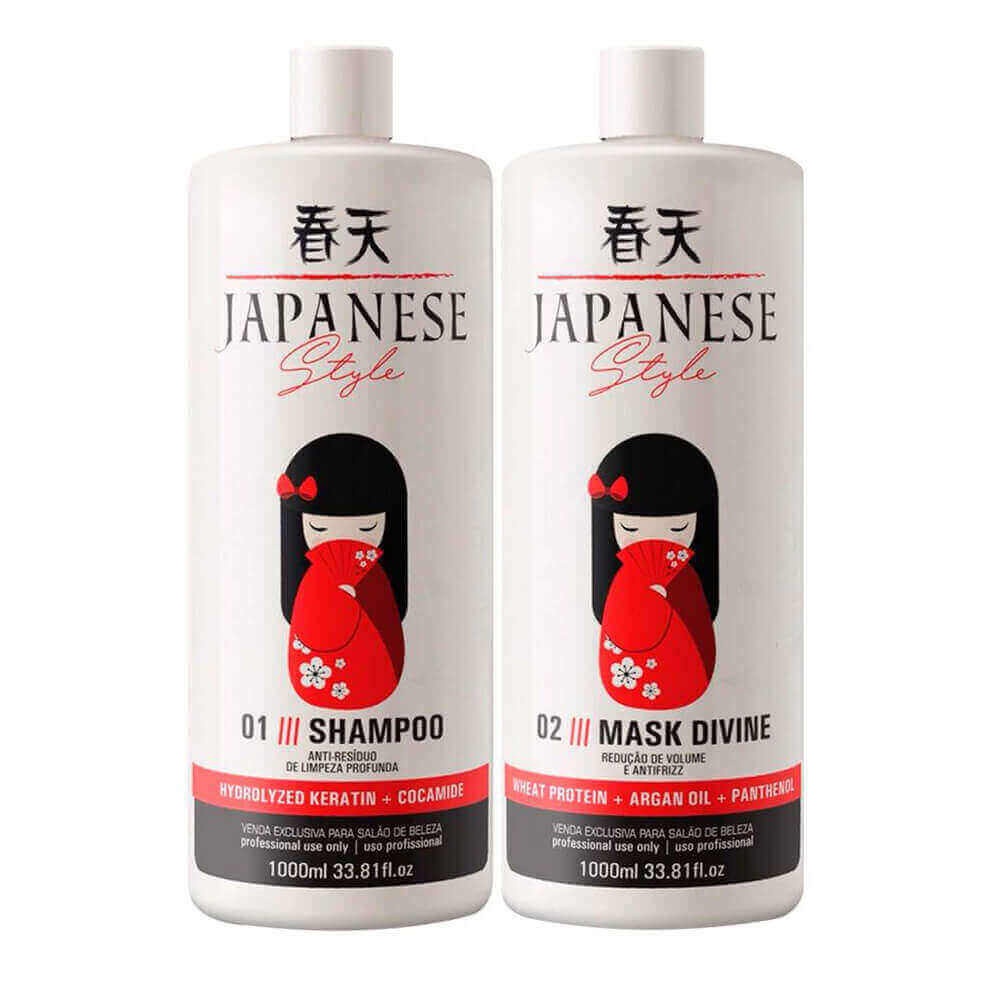 Kit Escova Progressiva Japonesa 3D 2x 1 ML - Liso Perfeito