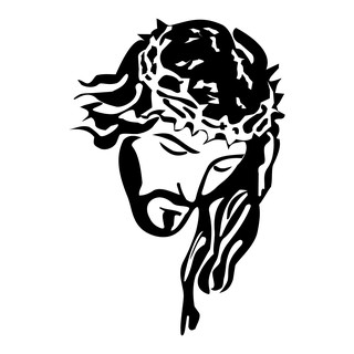 Adesivo Jesus Cristo Face Cole no Carro Caminhão Moto Van Ônibus Carreta