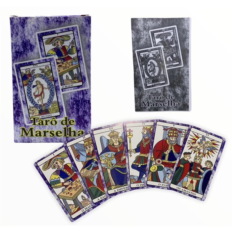 Tarô Tarot Baralho De Marselha 22 Arcanos Maiores E Manual em Oferta na Shopee