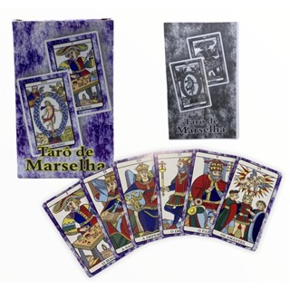 Tarô Tarot Baralho De Marselha 22 Arcanos Maiores E Manual em Oferta na Shopee
