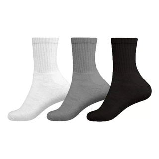 Kit 12 Pares Meia Masculino Canelada Atoalhada