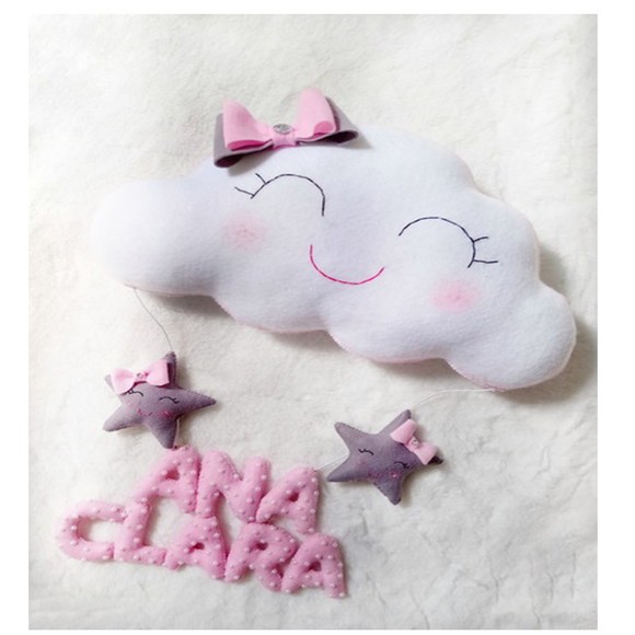 Enfeite de porta maternidade nuvem