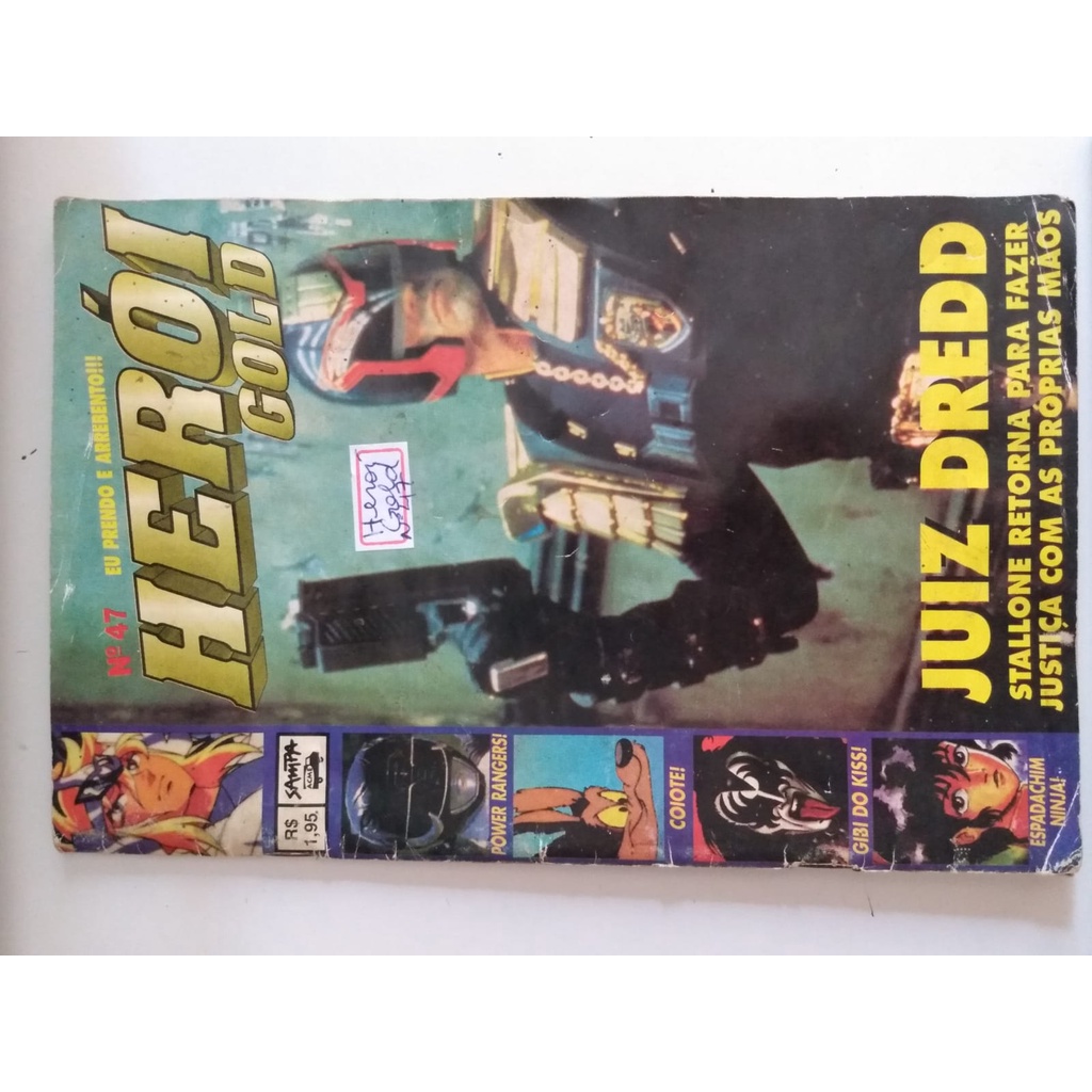 REVISTA HERÓI GOLD N° 47 JUIZ DREDD antiga e intacta para colecionadores perfeito estado