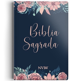 Bíblia Sagrada NVI Capa Rosas Feminina