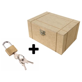 Caixinha Guarda Pertences Com Fecho + Cadeado 1286 em Oferta na Shopee