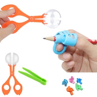 tesoura bola  adaptador de escrita  pinça para coordenação motora em Oferta na Shopee