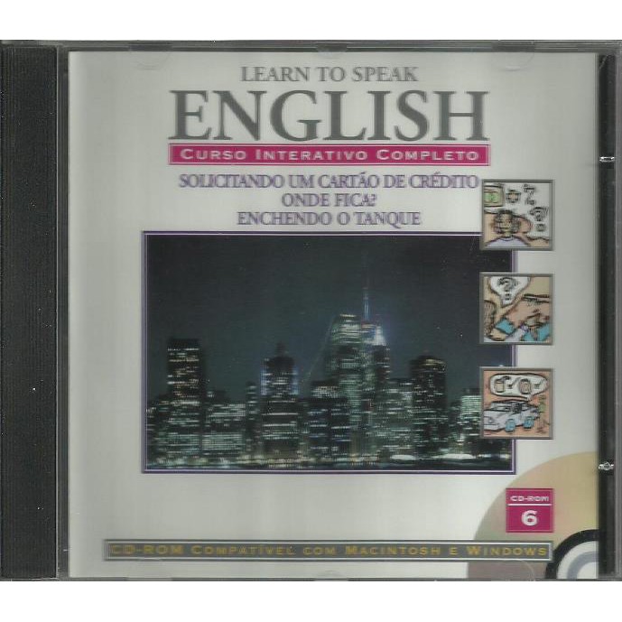 495 Mcd- CD Original 1998- Aula- Learn To Speak English- Volume 6- Solicitando Um Cartão De Crédito, Onde Fica, Enchendo O Tanque