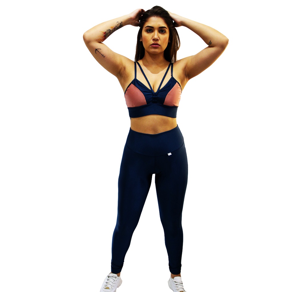 Calça Fuso Fitness Academia Cirre DA Modas com Proteção UV Feminino