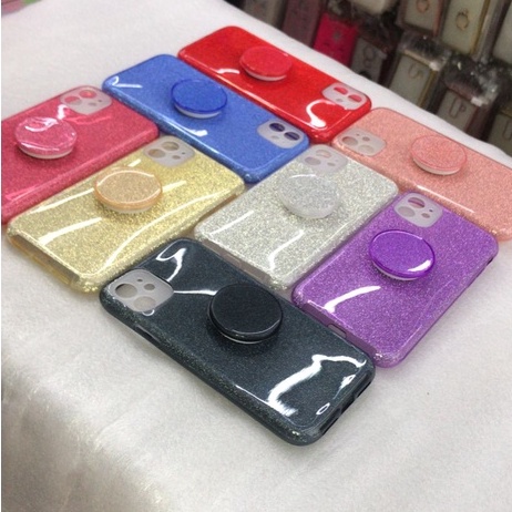 Capa Para Celular Com Brilho  G8 PLAY/G8PLUS Capinha Brilhosa Glitter Com Pop Suporte Colorida G8 PLAY/G8PLUS