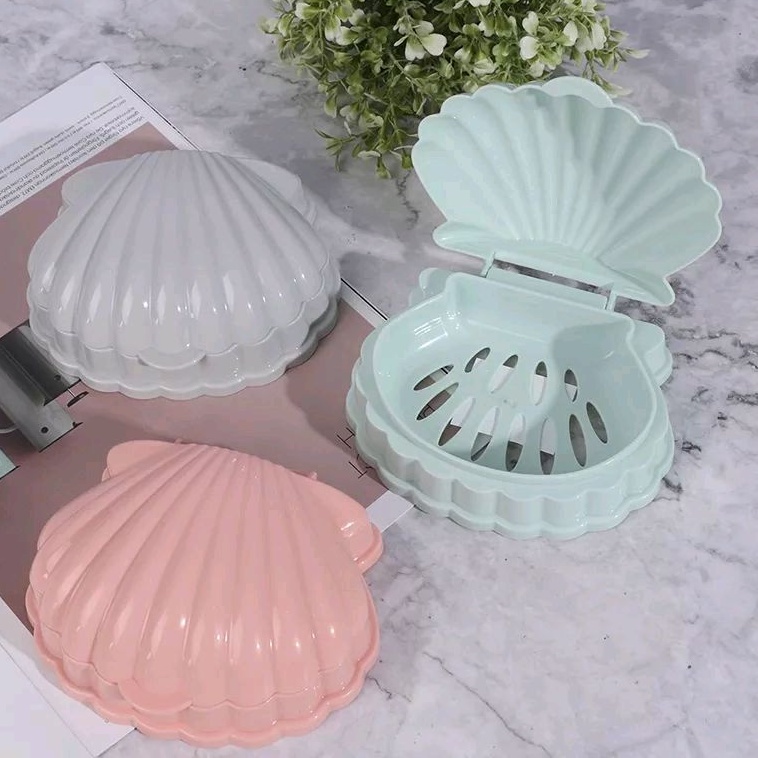 Saboneteira portátil Concha porta sabonete em Oferta na Shopee