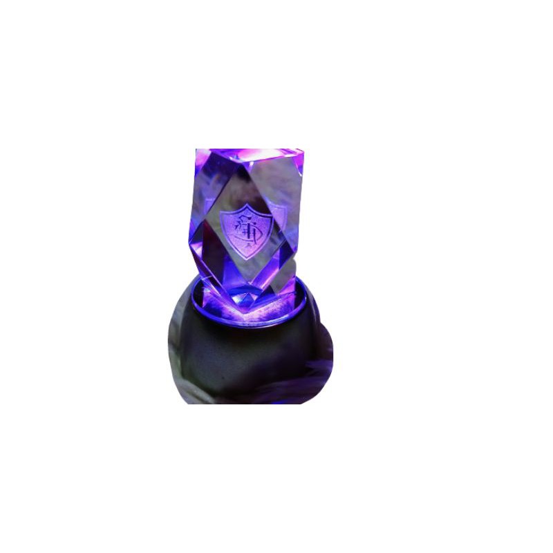 Enfeite luminário de cristal do Fluminense, produto original com selo de autenticidade