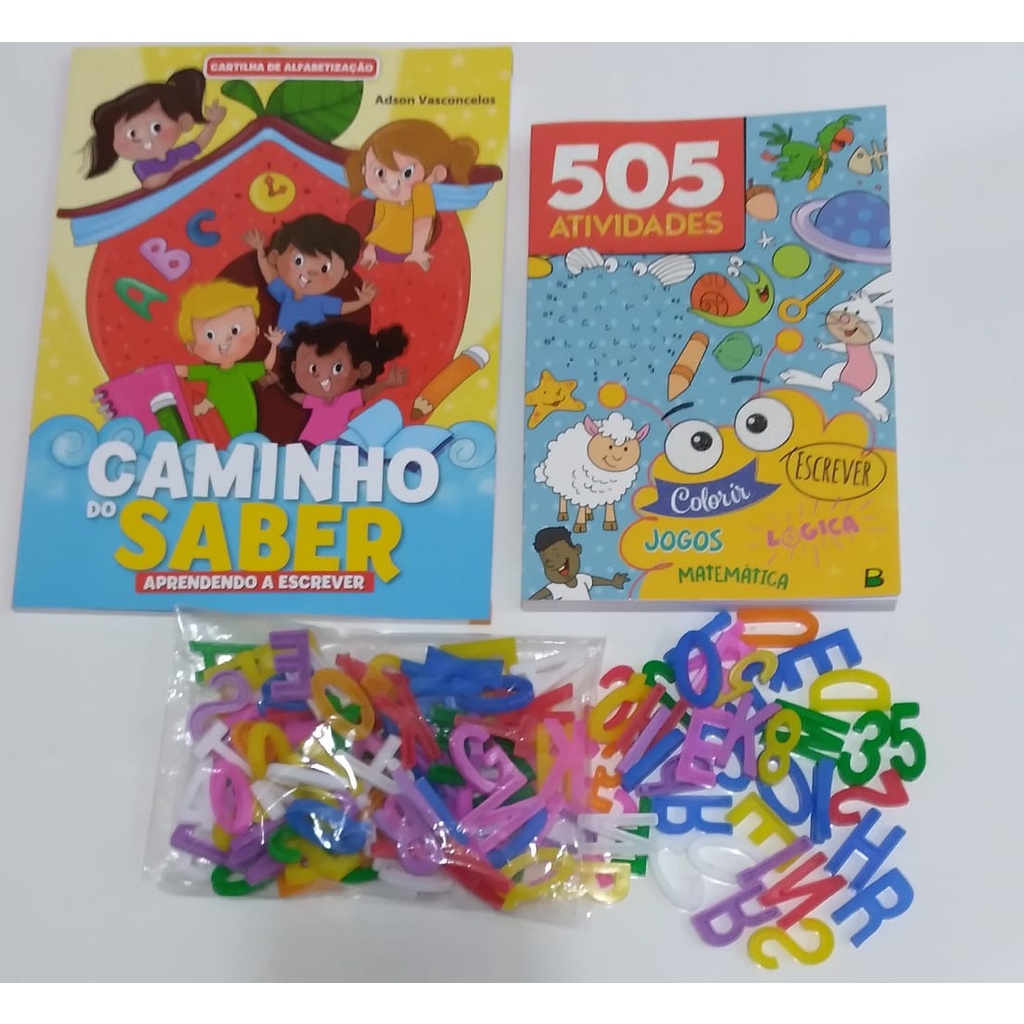 Kit 02 Livros 505 Atividades Cartilha De Alfabetização Caminho Do Saber Aprendendo A Escrever 2711