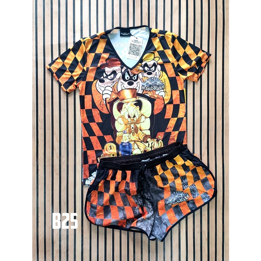 Kit Império Mandrake Cria de Quebrada Favela babylook + Short Cod 25