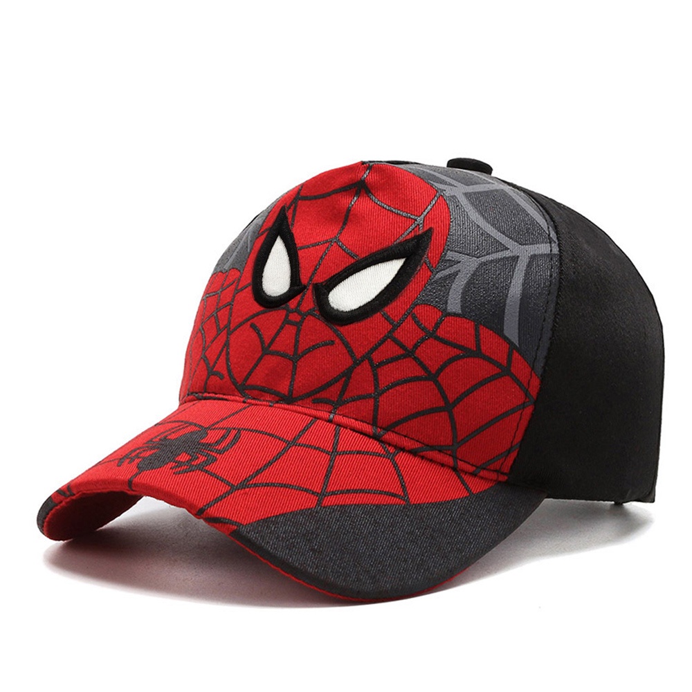 Boné Aba Curva Infantil Homem Aranha Spider Man Kids Vermelho Preto