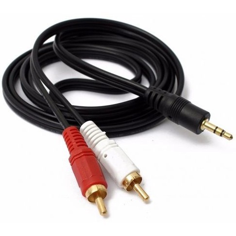 Cabo Auxiliar P2 Macho X Rca Macho Audio 1,5m P/ Som / Tv / Home Theater Audio Video verde
