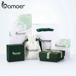Bolsa De Veludo Bamoer , Caixa De Joias , Pano Prateado E Para Presente Pacote Original