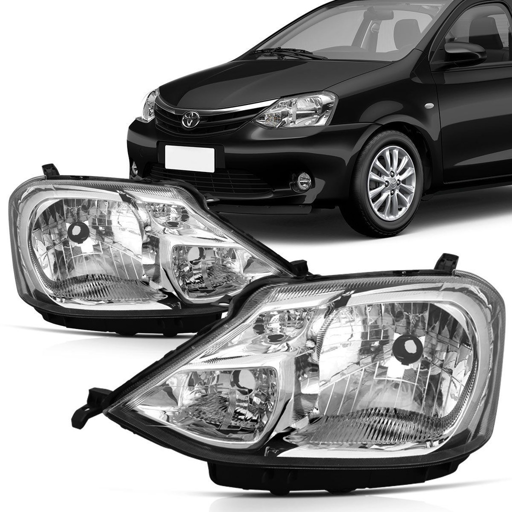 Farol Etios 2013 2014 2015 2016 2017 Foco Simples Carcaça Preta