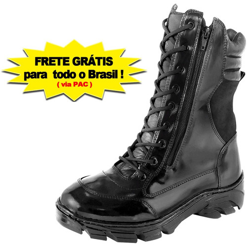 Coturno Bota Cano Médio Tático Militar Fbi Swat.